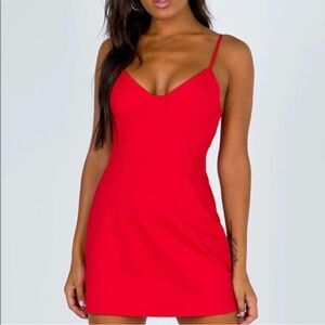 Princess Polly Novella Red Mini Dress